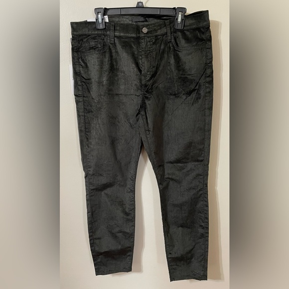 7 For All Mankind Women's Ankle Gwenevere Skinny Jeans Size 32 Evergreen Velvet - Picture 2 of 8